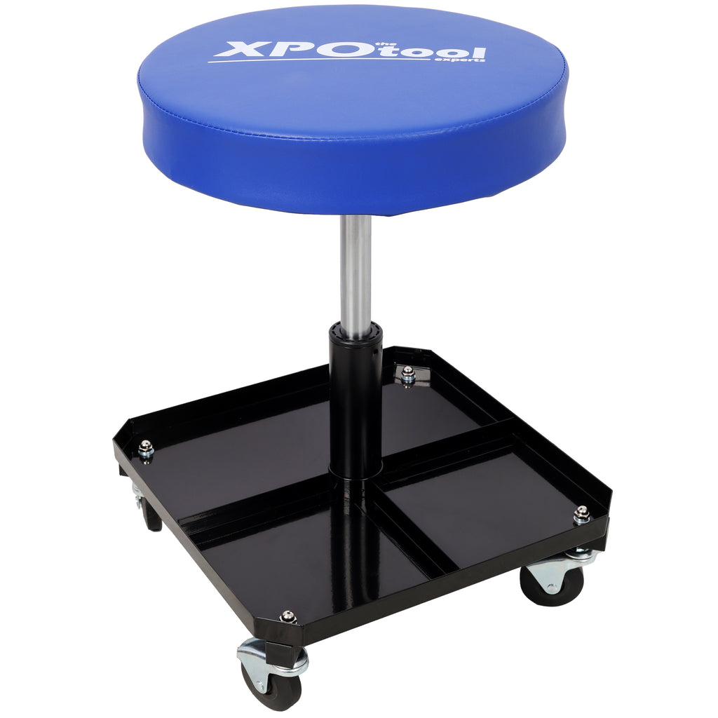 Rolling Pneumatic Creeper Garage Stool with Tool Tray