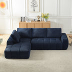 Faux Fur L-Shape Luxury Sectional Oversized Sofa