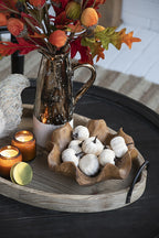 Set of 4 Velvety Pumpkins in Mesh Bag