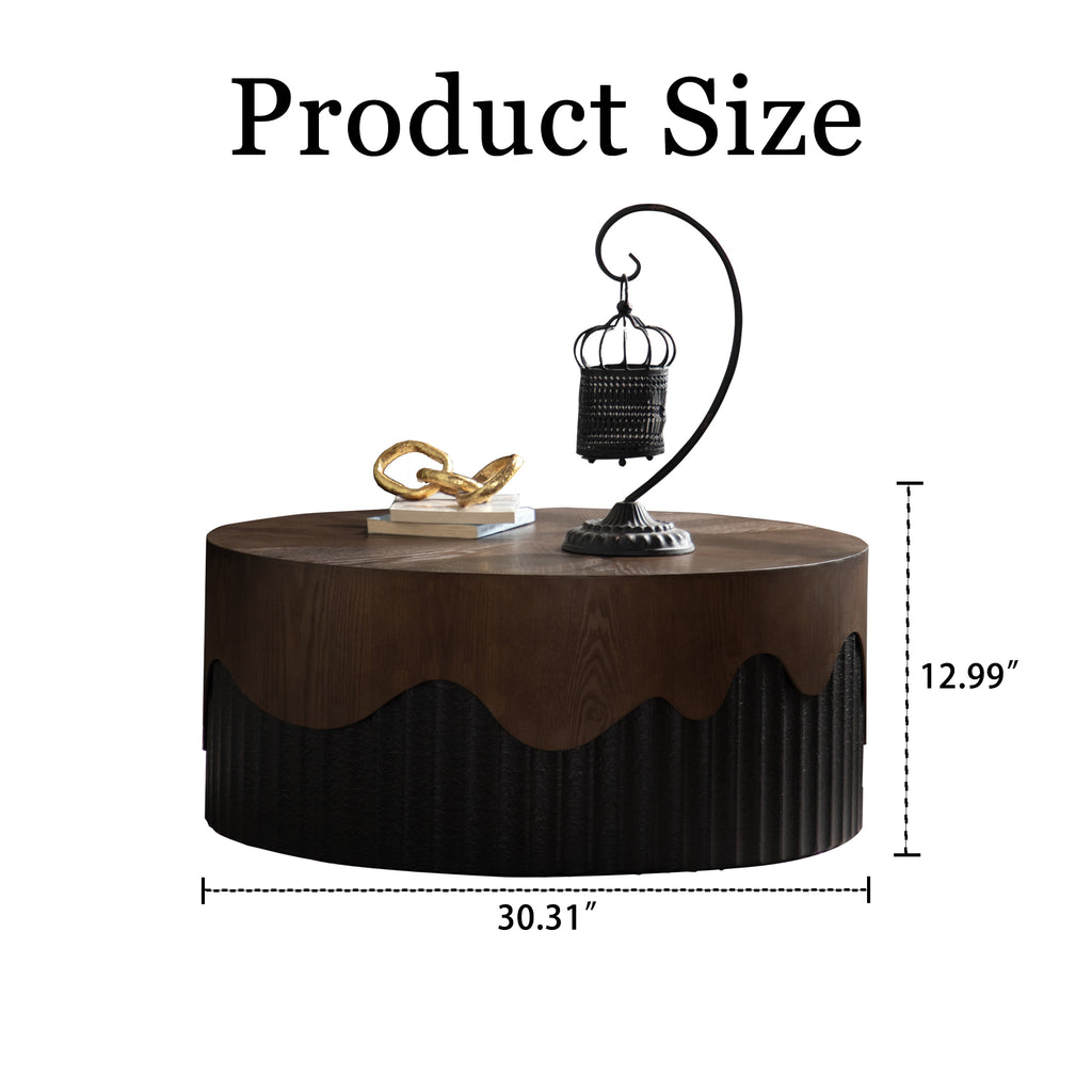 30.31" Round Handcrafted Coffee Table
