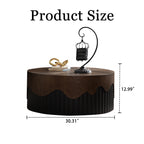 30.31" Round Handcrafted Coffee Table