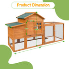 80" Chicken Coop with Nest Box and Removable Tray