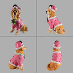 Christmas Golden Retriever Statue, Holiday Dog Figurine