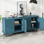 70.07" Large Size 4 Door Cabinet in Blue