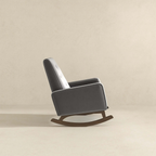 Premium Demetrius Light Grey Fabric Rocking Chair