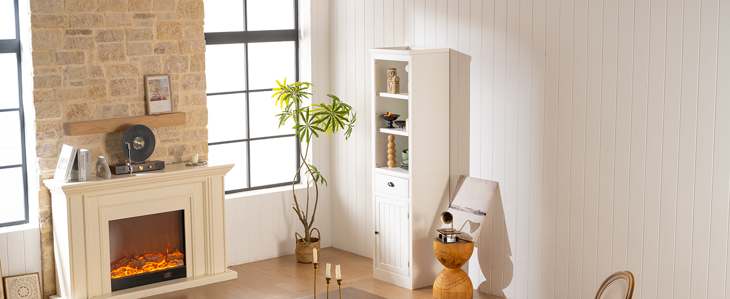 75'' Freestanding Display Bookshelf with Storage & Cabinet
