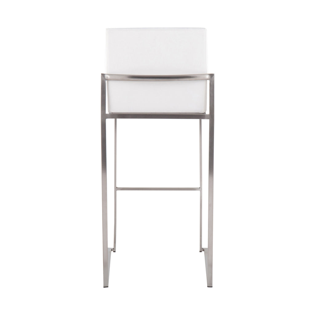 30" Contemporary High Back Barstool Set of Three