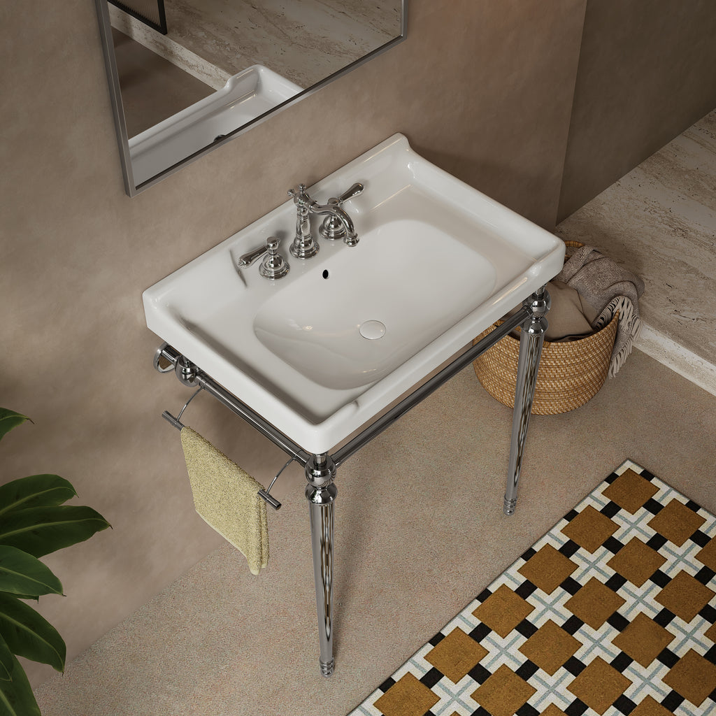 VICI 28" Bathroom Console Sink, Wall-Mounted