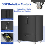 Mobile Tool Cart with Lockable Casters - 40" H x 30" W x 20" D
