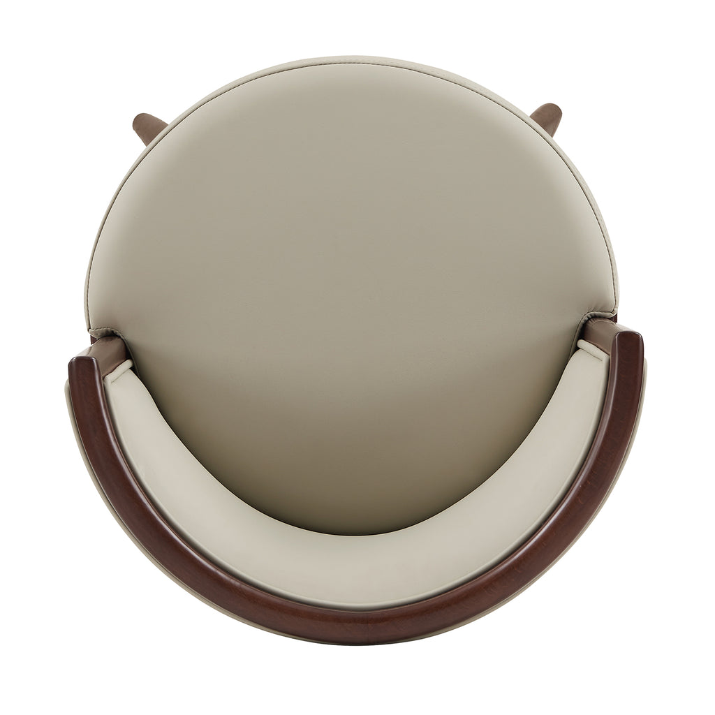 Evalyn Wood Upholstered Barstool in Stone