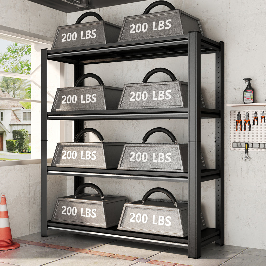 4-Tier Height-Adjustable Metal Storage Rack