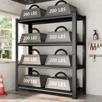 4-Tier Height-Adjustable Metal Storage Rack