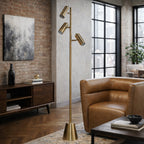 Lumina Brassed Gold Floor Lamp