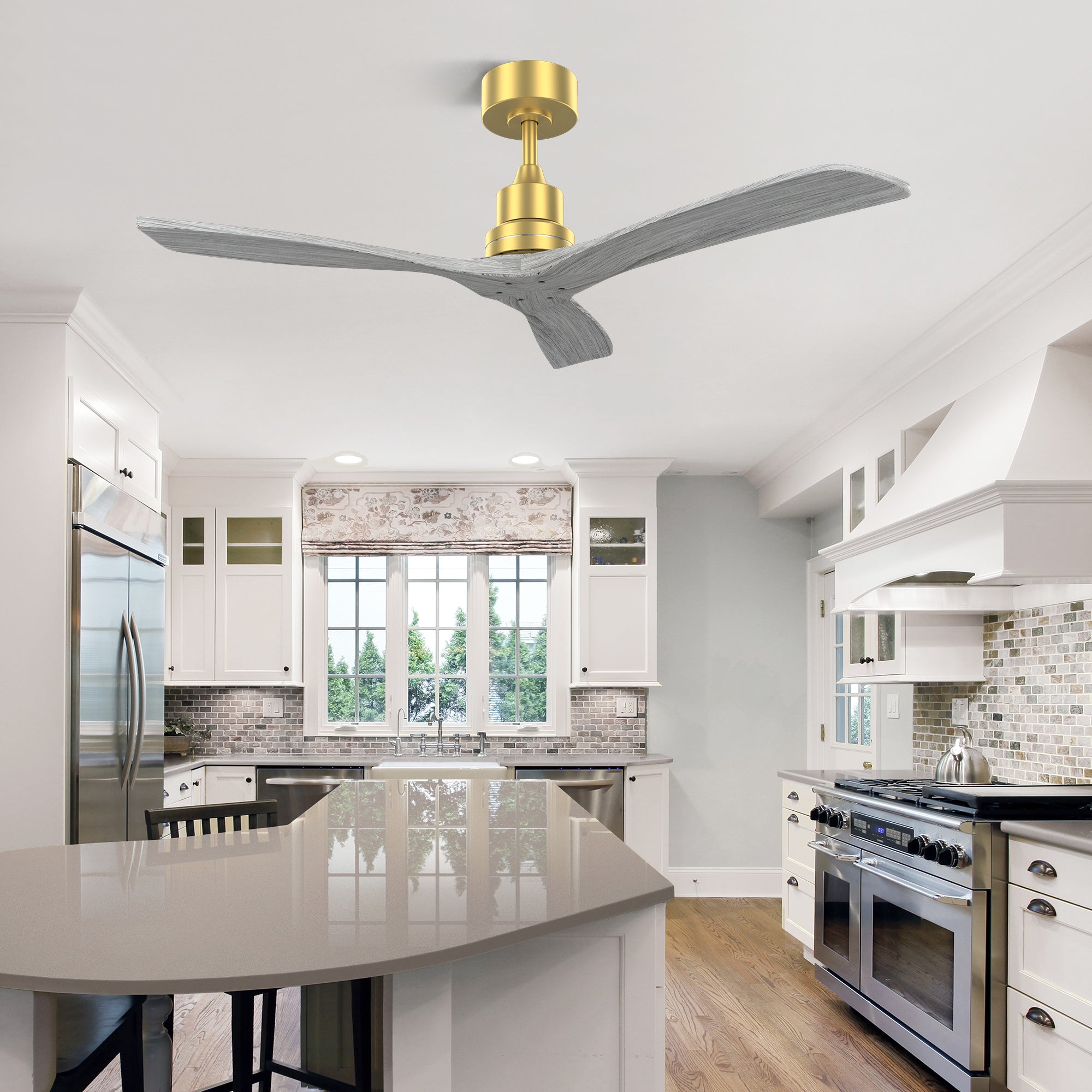 52 Inch Indoor Ceiling Fan Without Light