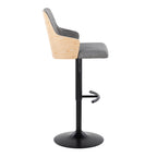 Contemporary Adjustable Barstool with Swivel