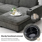 117.5" U-Shaped Sectional Sofa