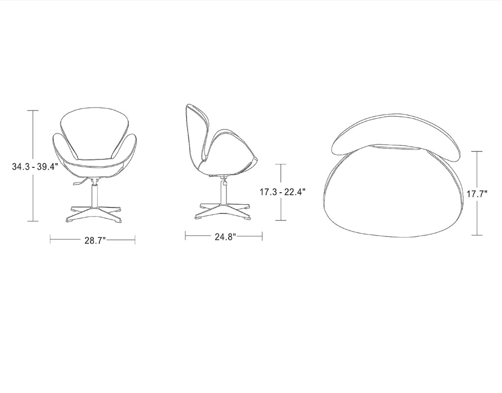 Raspberry Upholstered Swivel Lounge Chair