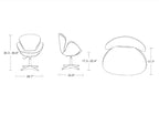 Raspberry Upholstered Swivel Lounge Chair