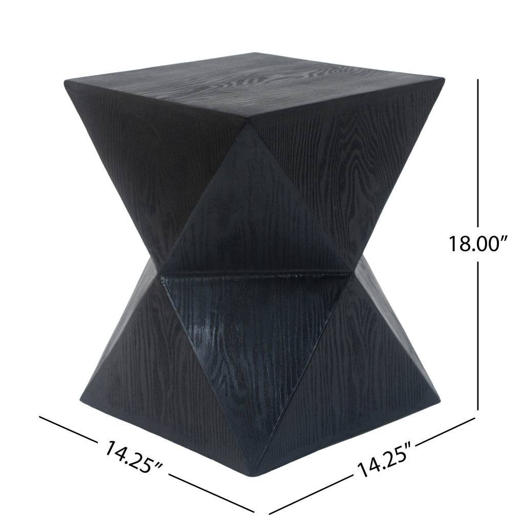 14.25" Black Accent Table