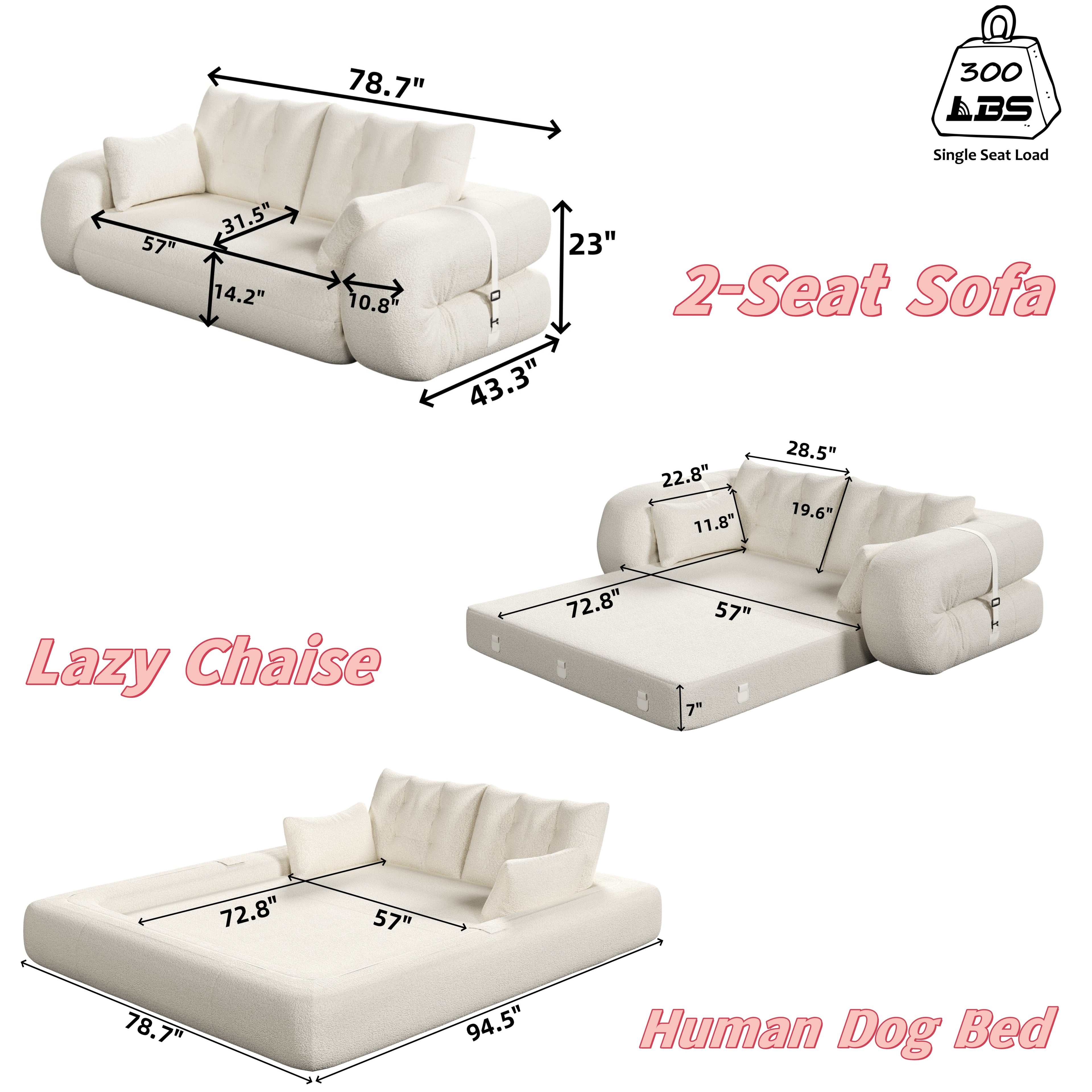 Human Dog Bed, Lazy Sofa Couch