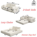 78.7" Multi-Functional Foldable Sofa Bed