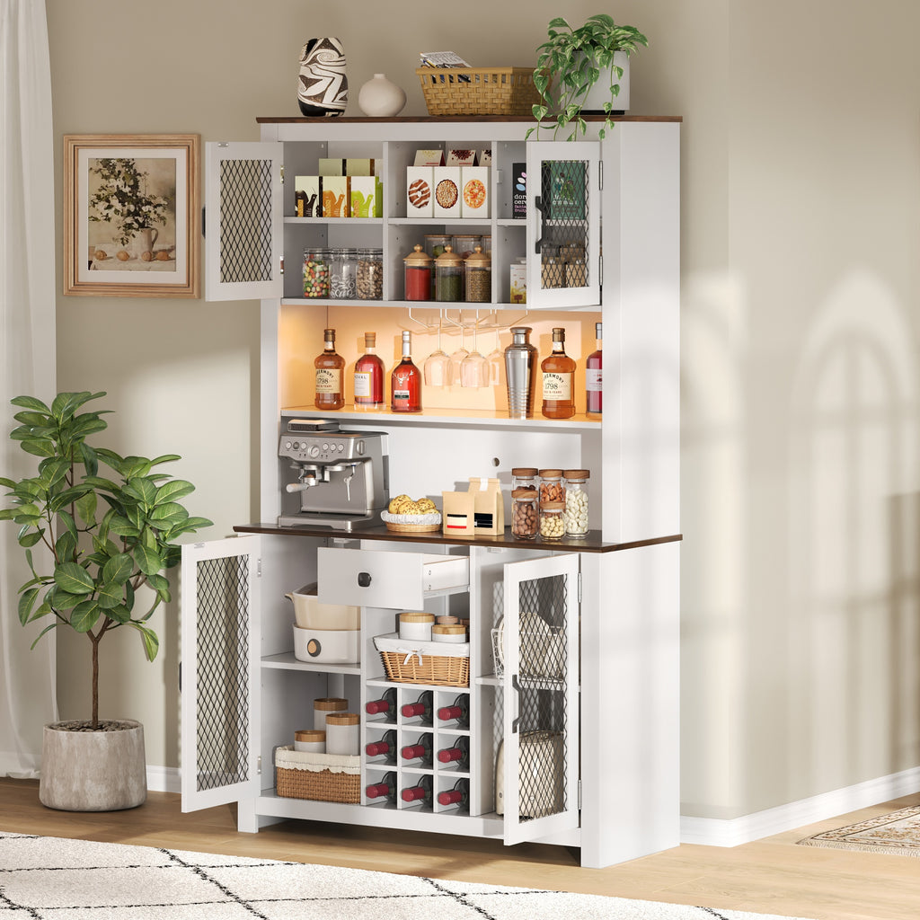 70.9" Kitchen Pantry Storage Cabinet