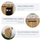 30-Inch Floor-Standing Bathroom Vanity with 3D Grooved Panel and Integrated Ceramic Sink