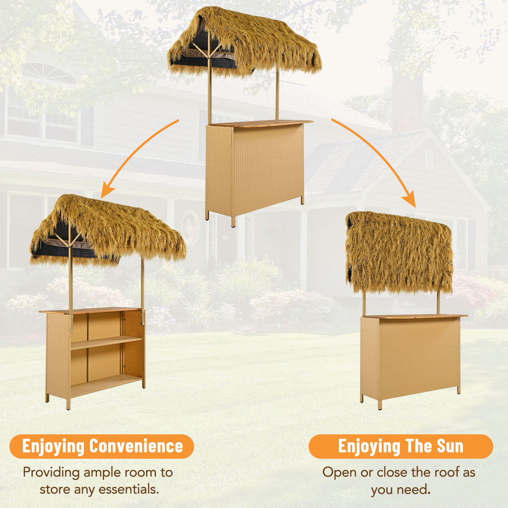 GO Hawaiian-Style Bar Height Patio Set