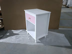 Wooden Nightstand with One Drawer and One Shelf