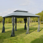Outsunny 10' x 13' Patio Gazebo, Outdoor Canopy Shelter