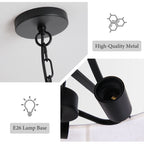 Modern 3-Light Fabric Pendant Light
