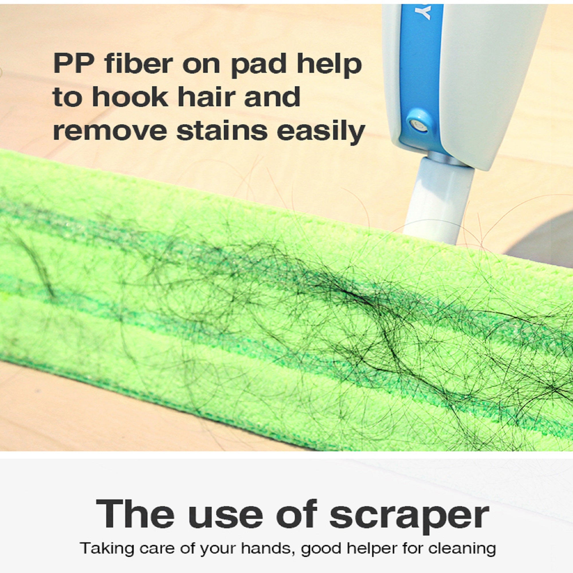 Washable Mat Spray Mop - Superfine Fiber Mop with Reusable Bottle