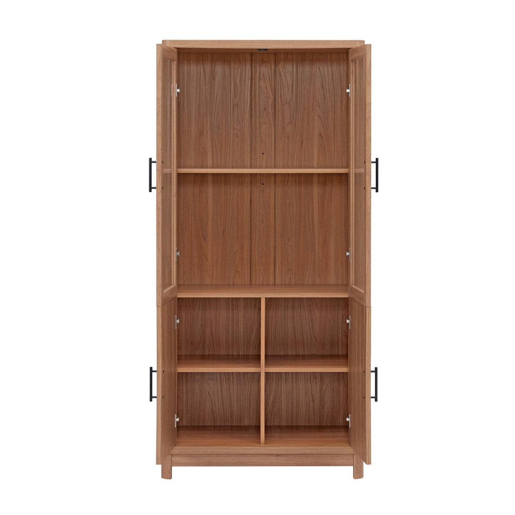 Jodie 31" Bookcase Cabinet in Maple (6-Shelf)