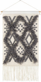 Chapelton Gray Geometric Textured Wall Hanging - Clearance