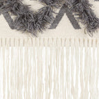 Chapelton Gray Geometric Textured Wall Hanging - Clearance