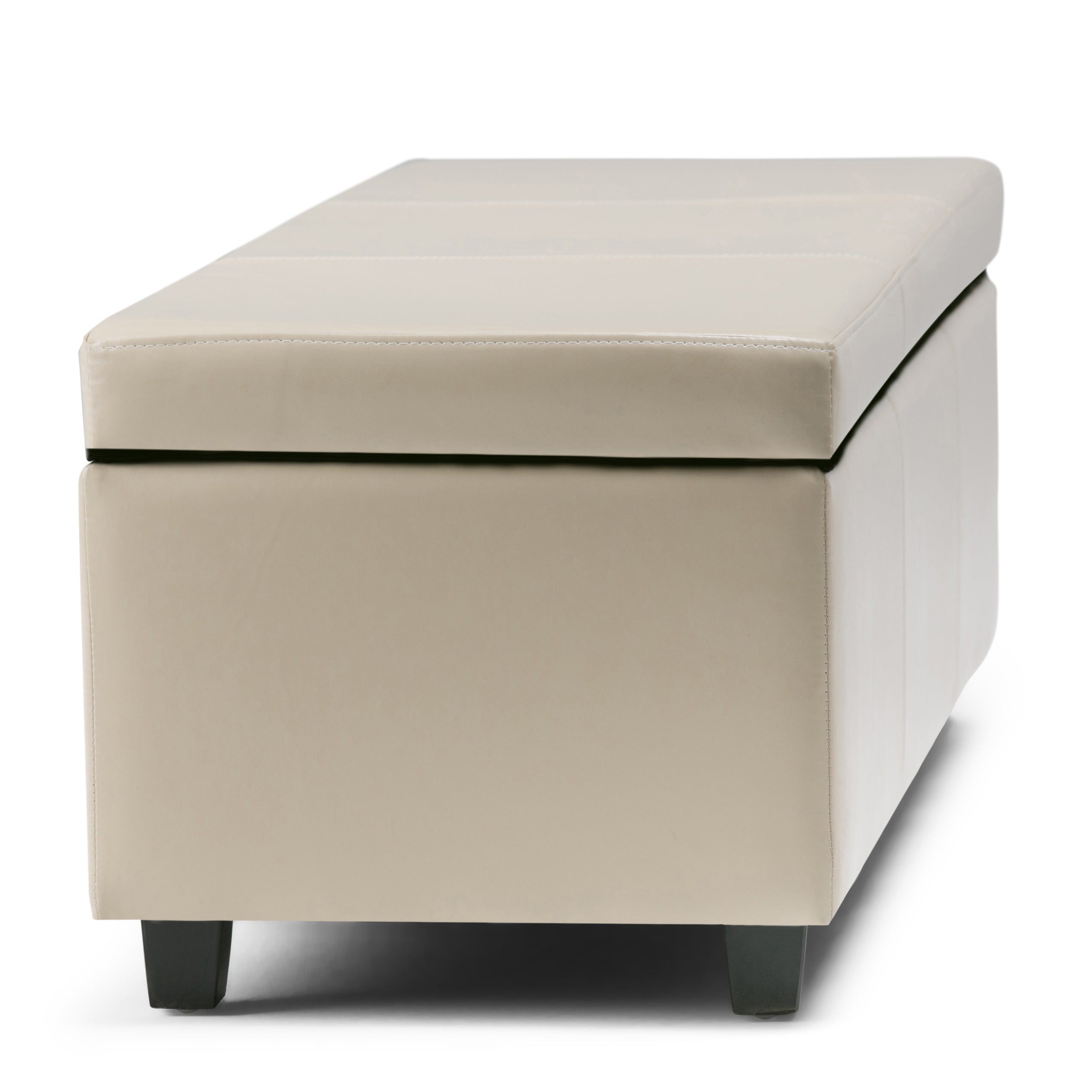 Avalon 48 Inch Wide Storage Ottoman Bench in Satin