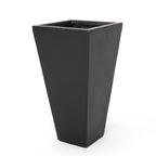 13" Outdoor Modern MGO Small Cast Stone Planter