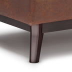 Owen 34 Inch Wide Tray Top Small Coffee Table Storage Ottoman
