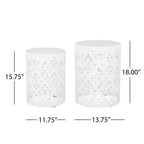 Metal Set of 2 End Tables