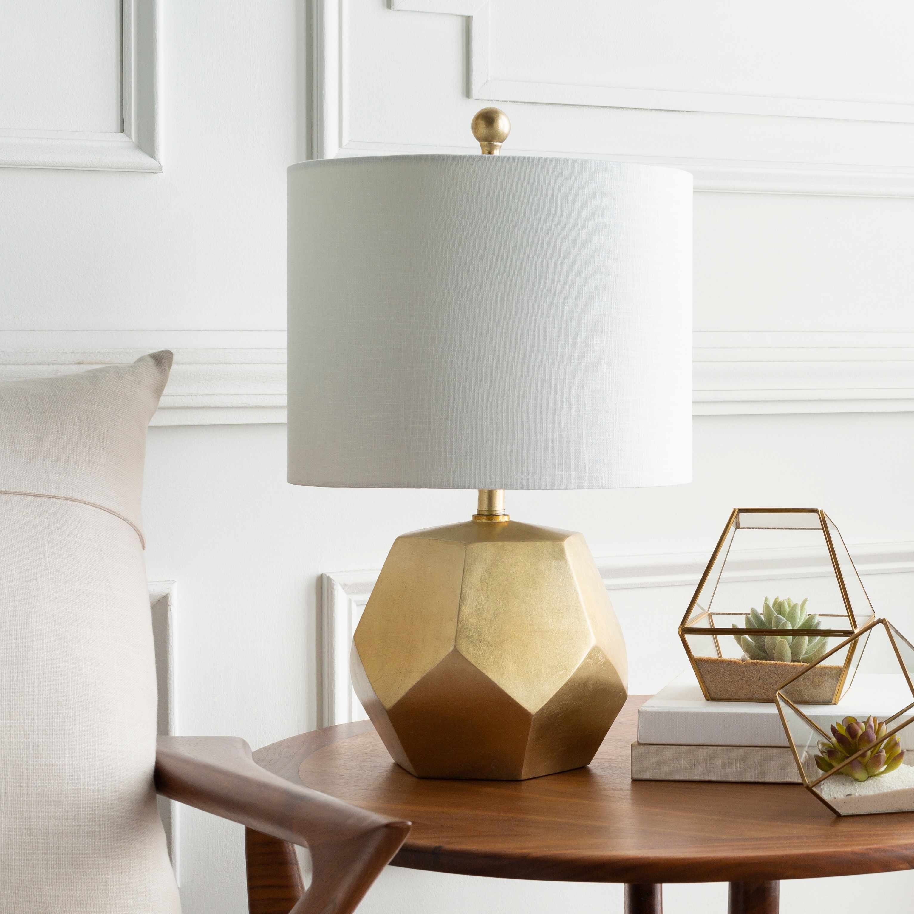 Coleford Gold Geometric Table Lamp - Clearance