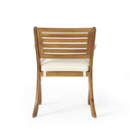 Outdoor Hermosa 5 Piece Wood Dining Set With Cushions