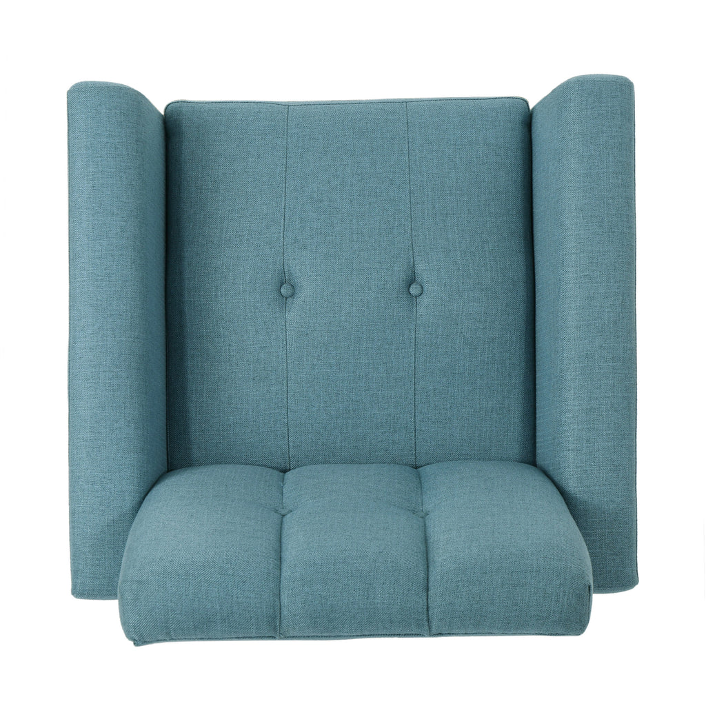 Mid Century Fabric Channel Stitch Club Chair