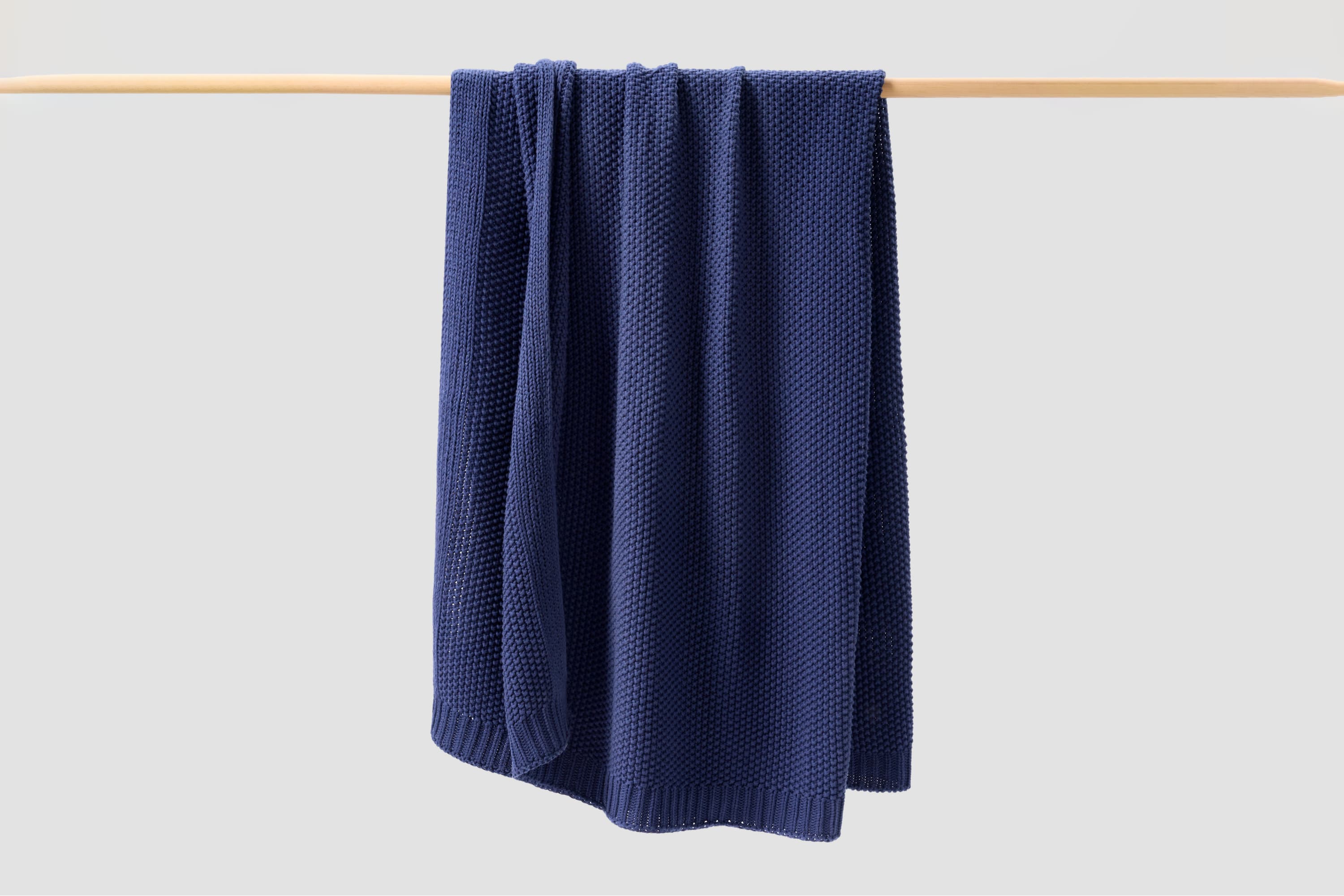 Cozy Knit Cotton Throw Blanket