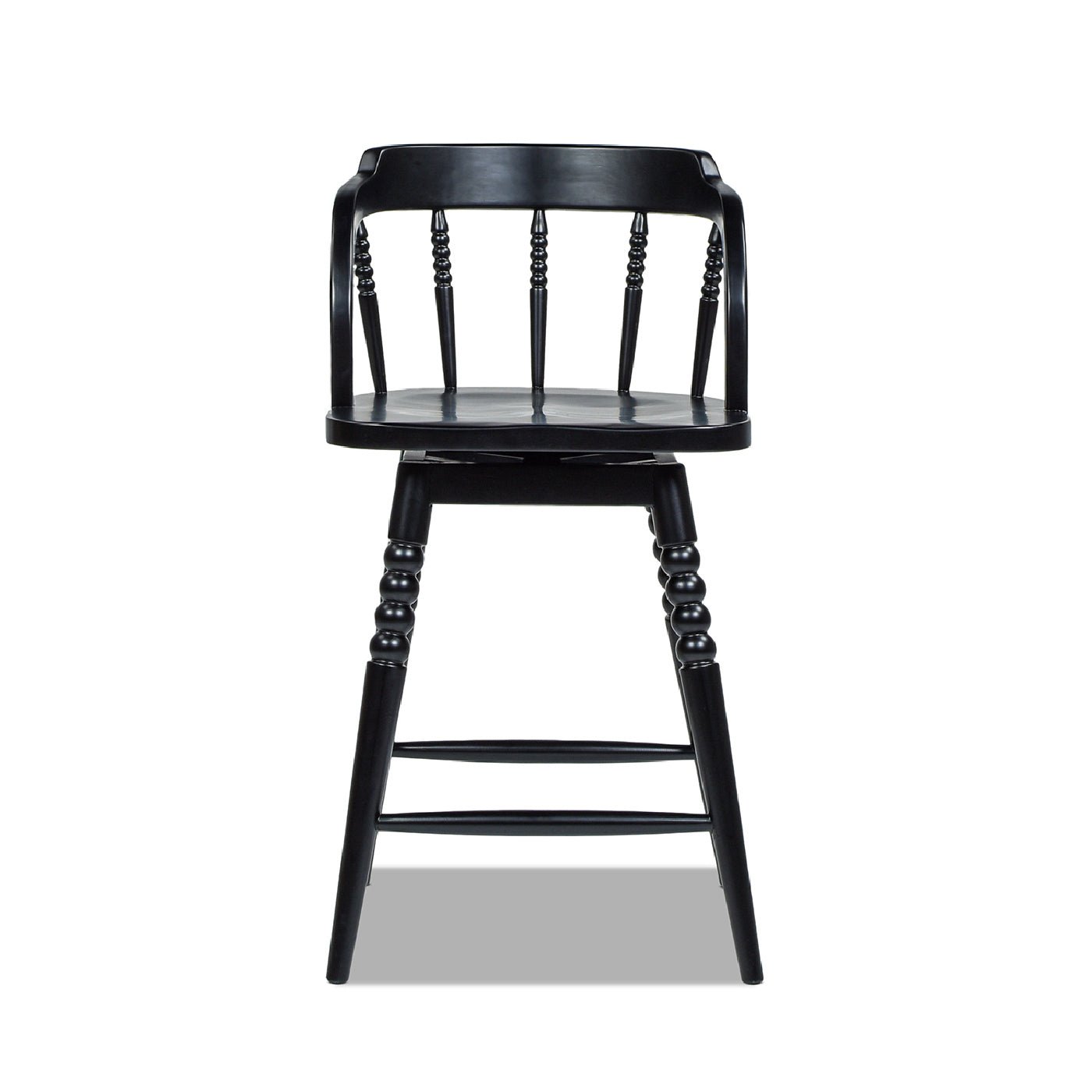 Counter Stool with Spindle Low-Back and Footrest