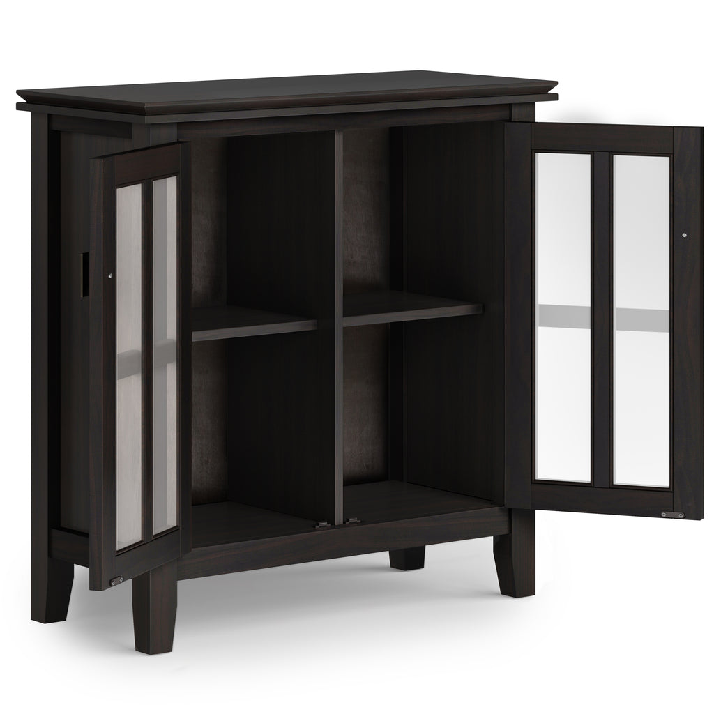 Artisan 30 Inch Wide Solid Wood Low Storage Cabinet in Hickory