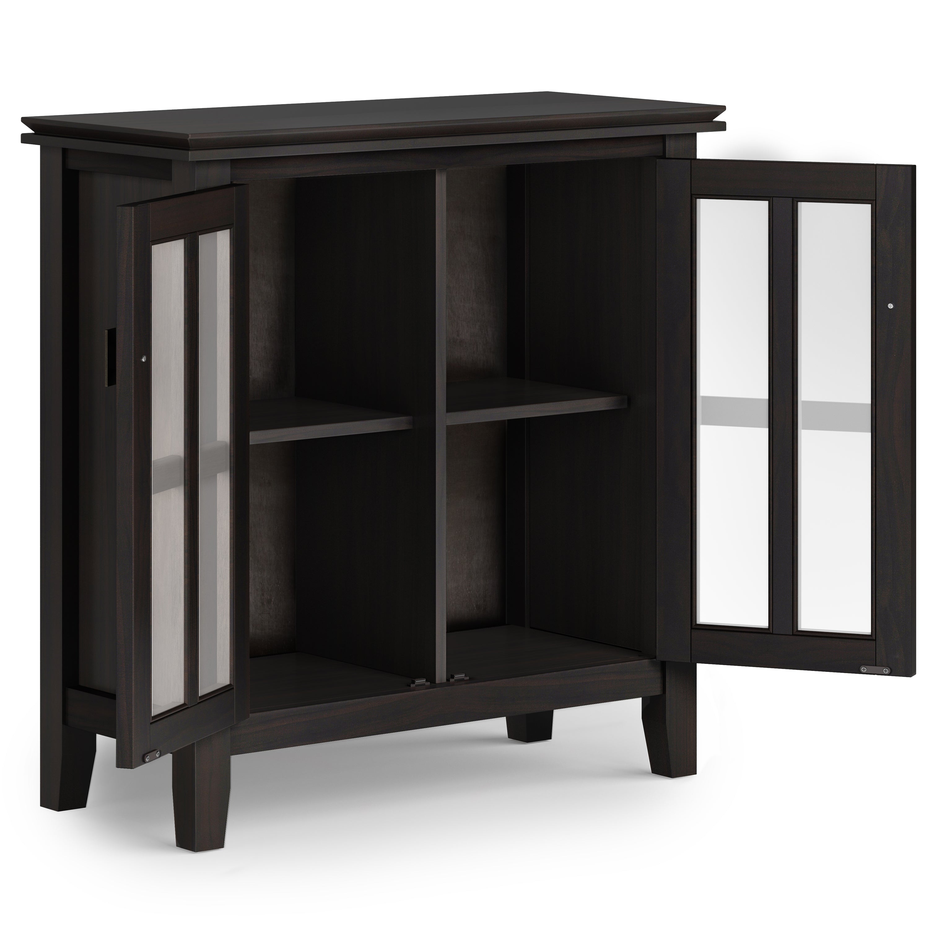 Artisan 30 Inch Wide Solid Wood Low Storage Cabinet in Hickory