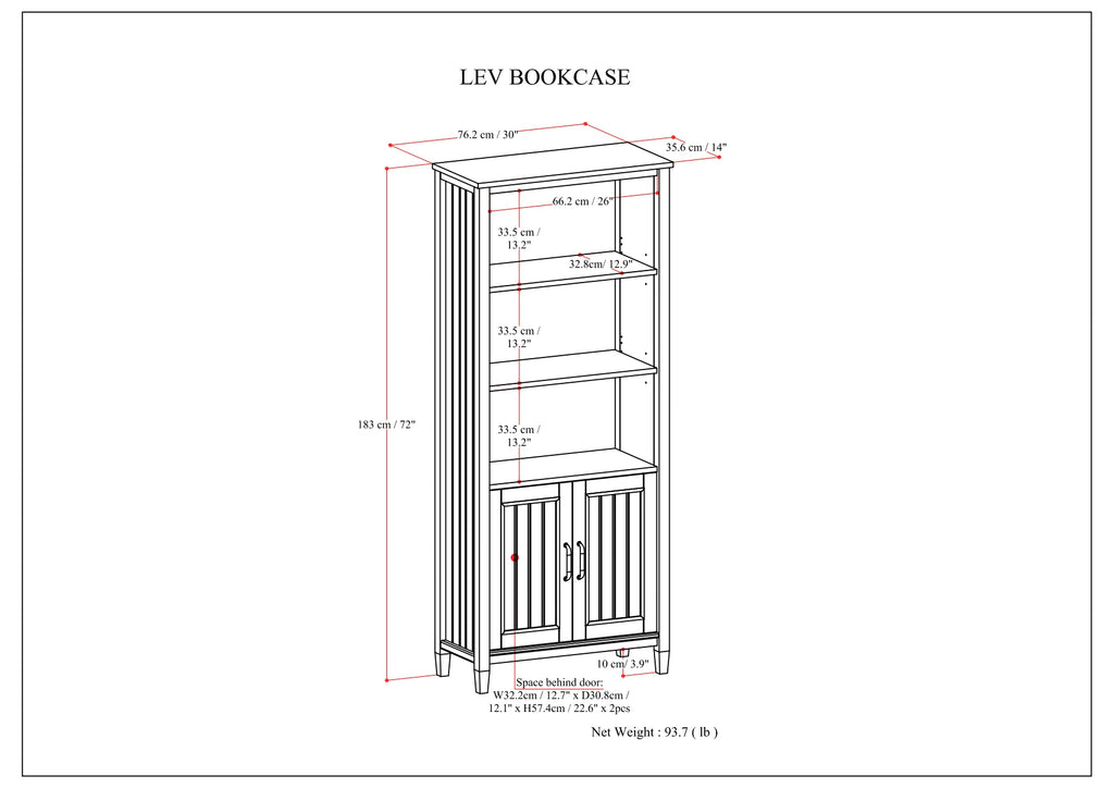 Lev - Bookcase - Smoky