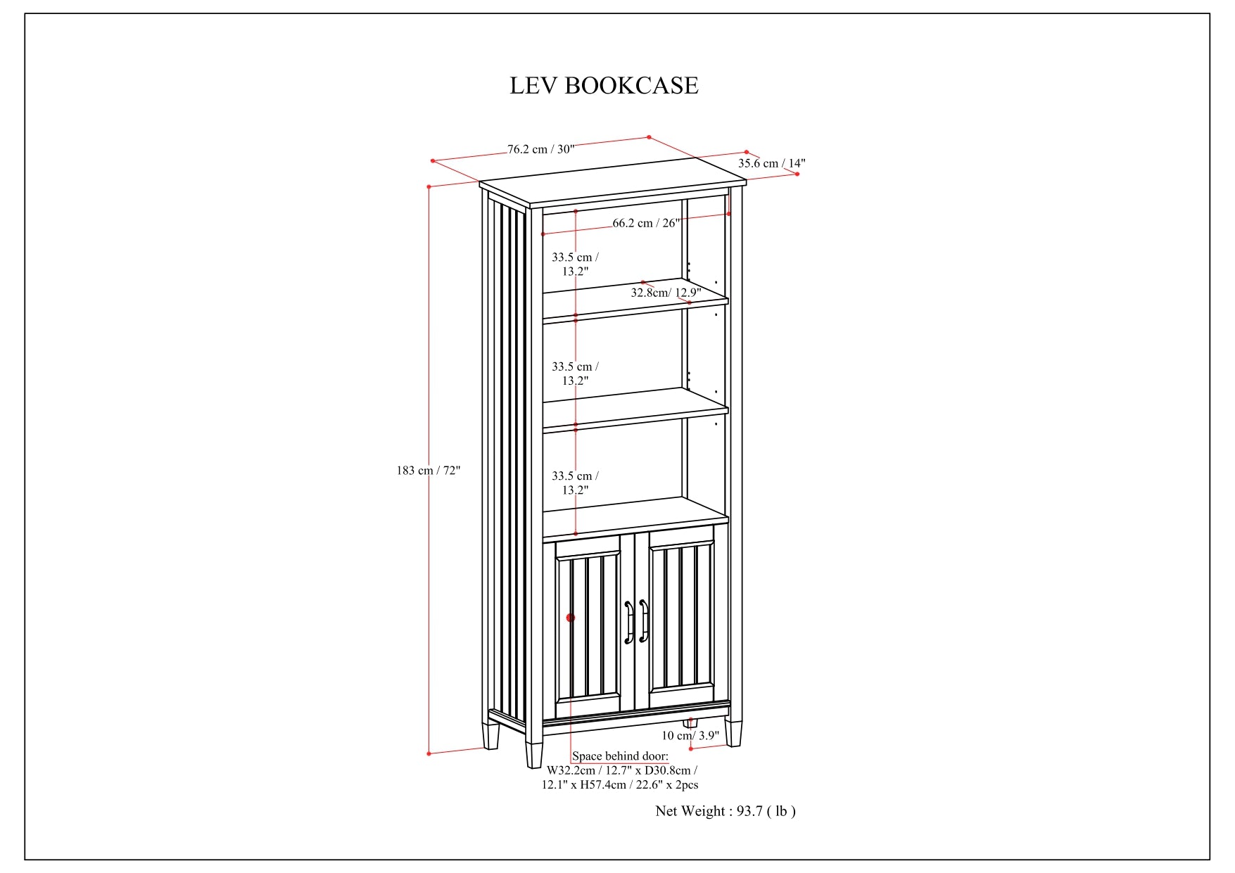 Lev - Bookcase - Smoky