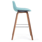 Randolph 28 Inch Seat Height Bentwood Counter/Bar Height Stool in Aqua