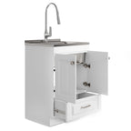 Lawrence 24" Laundry Cabinet with Faucet and Stainless Steel Sink